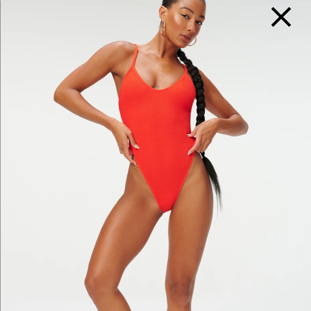 Good American ALWAYS FITS ONE PIECE IN BRIGHT POPPY - Size XXS /XS